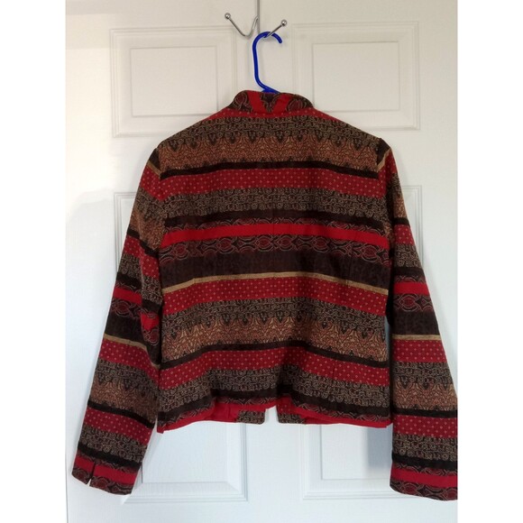 Coldwater Creek Women's Medium Tapestry Mixed Fabric Dinner Blazer Jacket - Picture 10 of 10